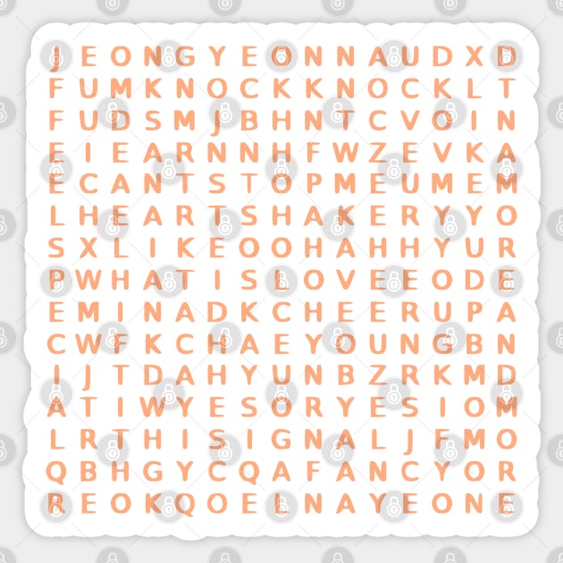 Twice Word Search Sticker by CoreyUnlimited